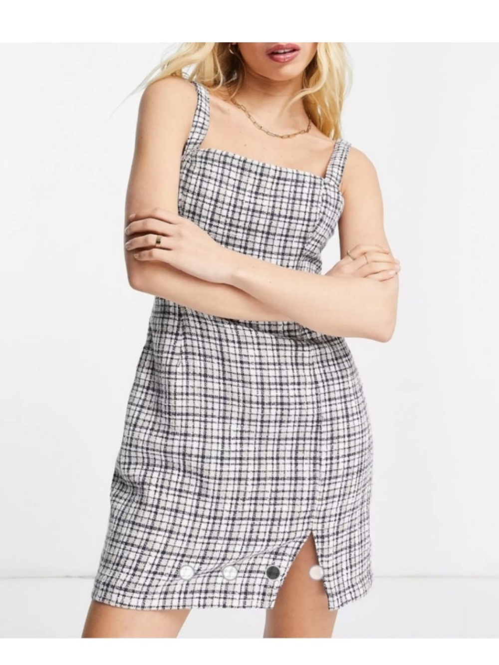 Abercrombie & Fitch Blue Tweed Mini Dress, XSP